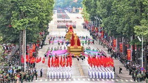 Répétition générale du défilé militaire et civil marquant le 80e anniversaire 80ᵉ anniversaire de la Révolution d’Août et de la Fête nationale du 2 septembre. Photo : VOV/NDEL.