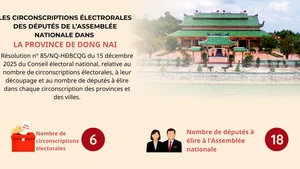 [Infographie] Les circonscriptions électorales des députés de l’Assemblée nationale dans la province de Dong Nai 
