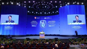 Le ministre vietnamien de la Sécurité publique, Luong Tam Quang, prend la parole. Photo : VNA.