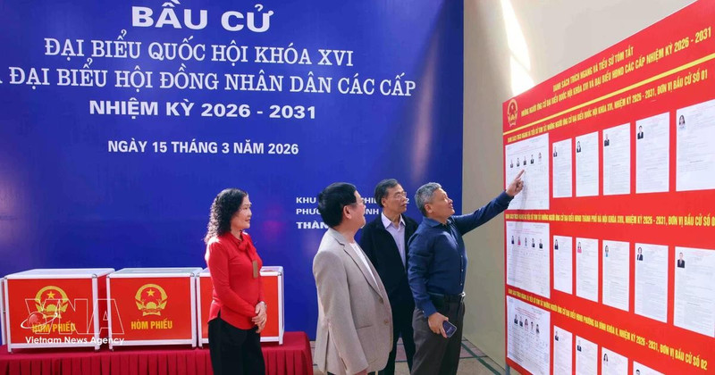 Les préparatifs du scrutin pratiquement achevés. Photo : VNA. 