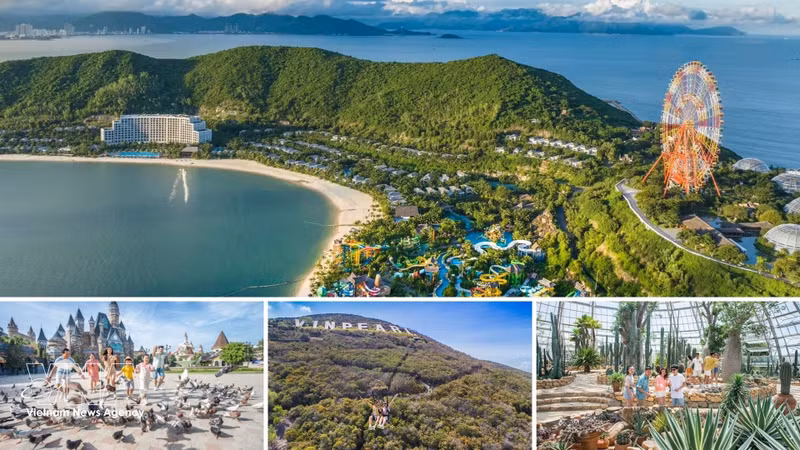 Vinpearl Nha Trang, situé sur l'île de Hon Tre, s'impose comme une destination pionnière dans la mise en œuvre du modèle de tourisme vert et intelligent à plusieurs niveaux. Photo: VNA