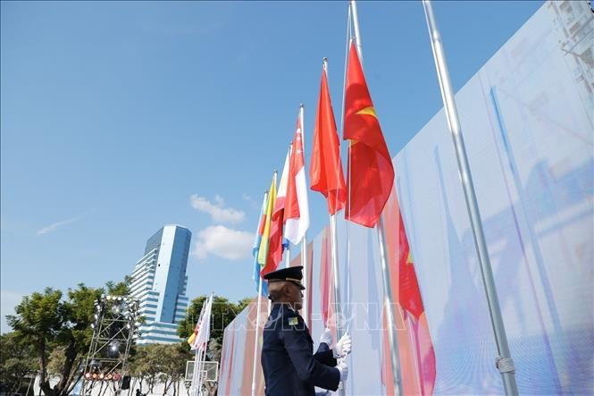 Cérémonie de levée du drapeau des 33es SEA Games. Photo : VNA.