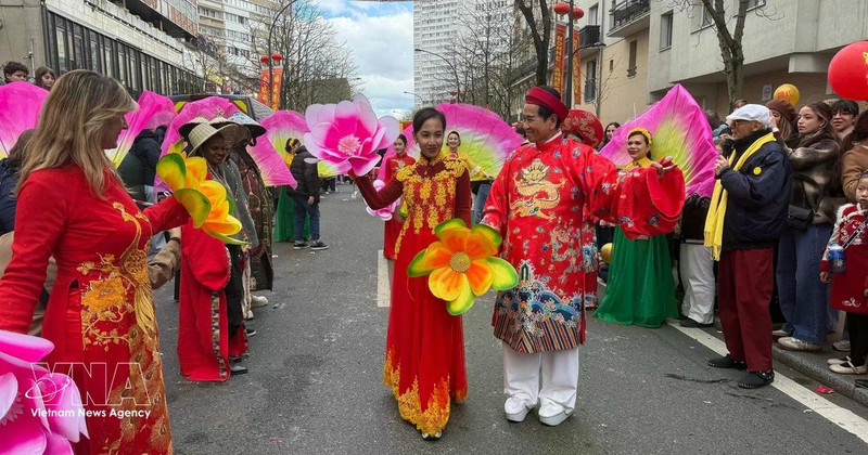 Dans cette ambiance festive, la délégation vietnamienne s’est une nouvelle fois distinguée. Photo : VNA. 