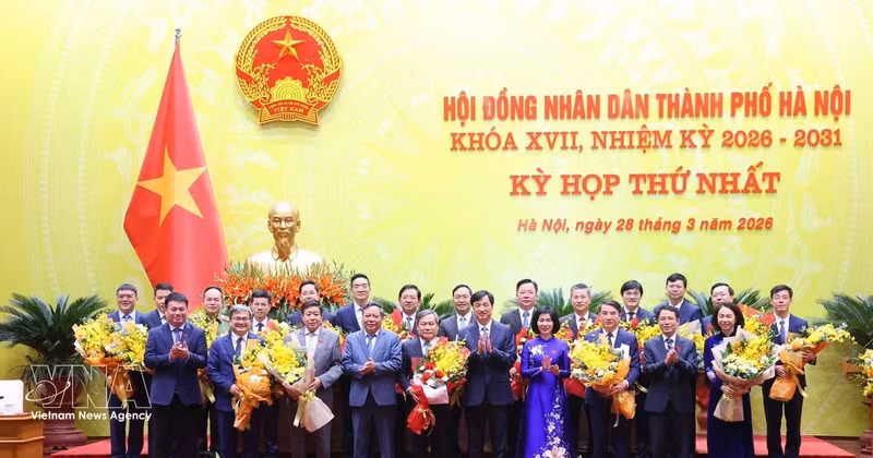 Des délégués présents à la première session du Conseil populaire de Hanoï du mandat 2026-2031. Photo: VNA