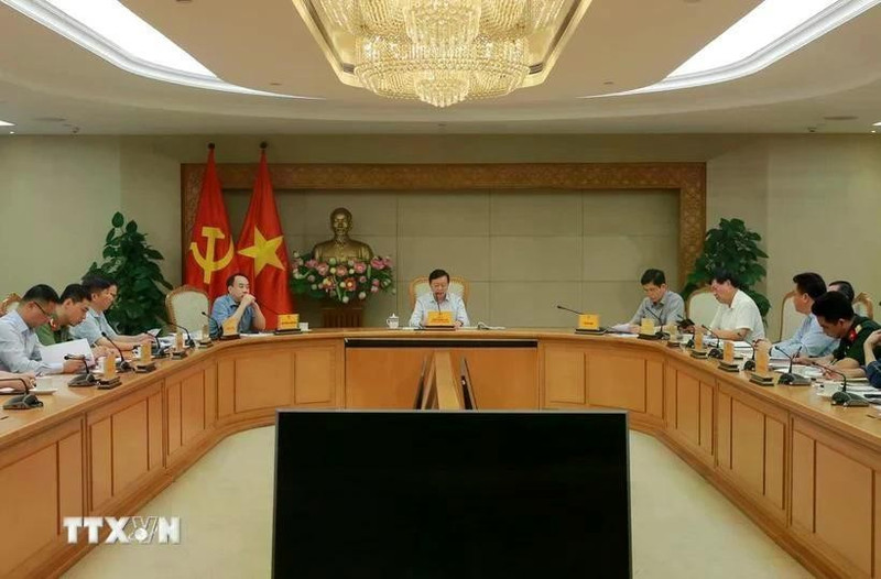 Vue de la réunion du Comité national de sécurité de l’aviation civile, à Hanoi, le 5 juin. Photo : VNA.