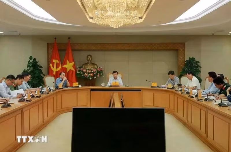 Vue de la réunion du Comité national de sécurité de l’aviation civile, à Hanoi, le 5 juin. Photo : VNA.