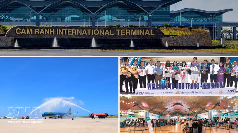 L'aéroport international de Cam Ranh enregistre un volume de passagers important pour Vietnam Airlines, se classant après ceux de Hanoï, Da Nang et Ho Chi Minh-Ville. Photo : VNA