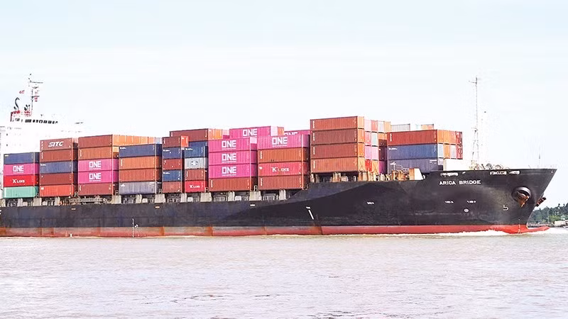 Exportation de marchandises au port de Tan Cang Cat Lai. Photo : nhandan.vn 