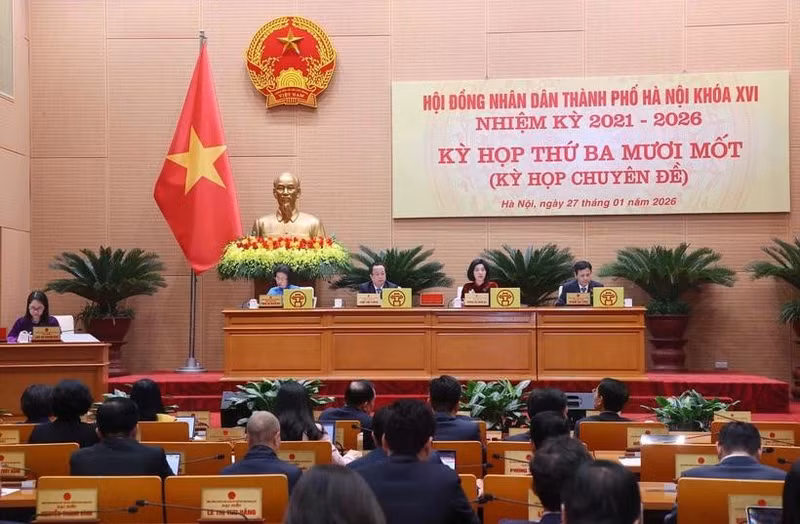 La 31ᵉ session du Conseil populaire de Hanoï. Photo: VNA.