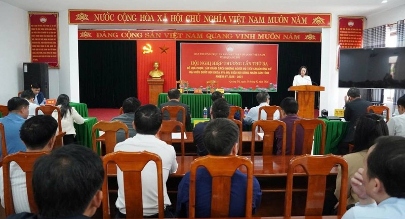 Le Comité permanent du Front de la Patrie du Vietnam de la province de Quang Tri a organisé la 3e conférence de consultation. Photo: VOV.