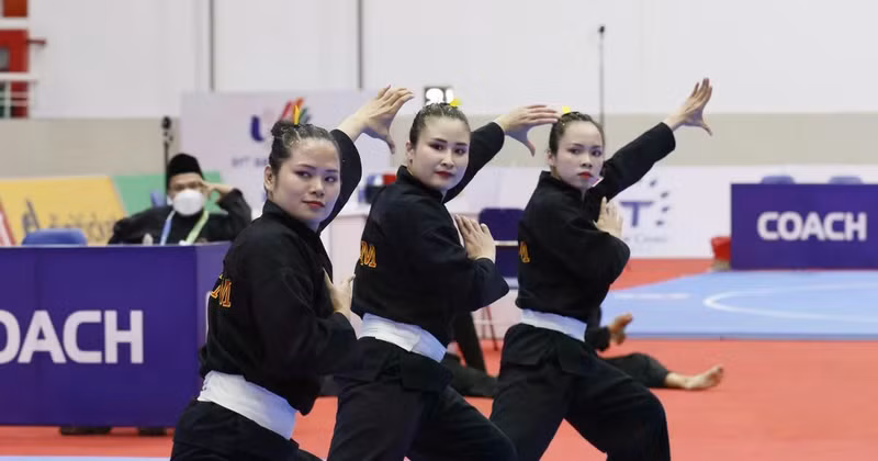Le pencak silat est devenu l’une des disciplines les plus prolifiques en médailles d’or pour le Vietnam aux SEA Games avec le wushu, le taekwondo et le karaté. Photo : thanhnien.vn 