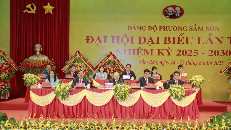 Le comité du Parti de la commune de Sầm Sơn organise le premier congrès des délégués. Photo: nhandan.vn