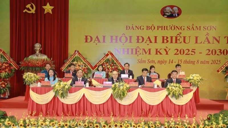 Le comité du Parti de la commune de Sầm Sơn organise le premier congrès des délégués. Photo: nhandan.vn