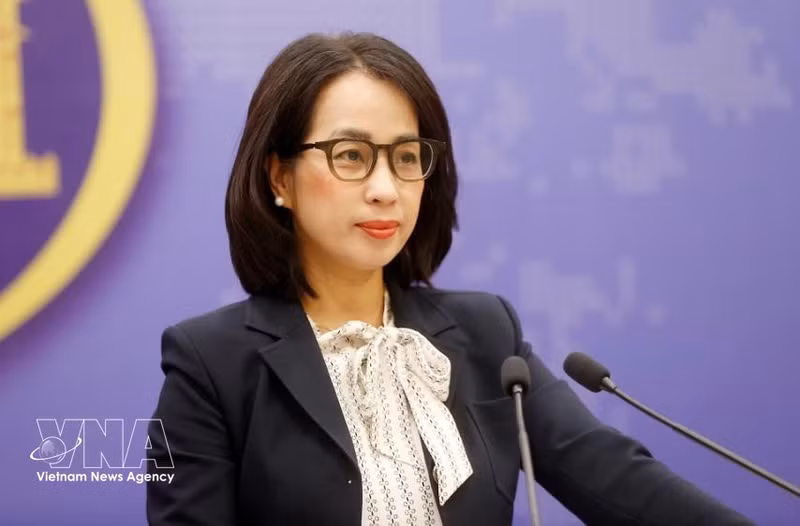 La porte-parole du ministère des Affaires étrangères, Le Thi Thu Hang. Photo : VNA 