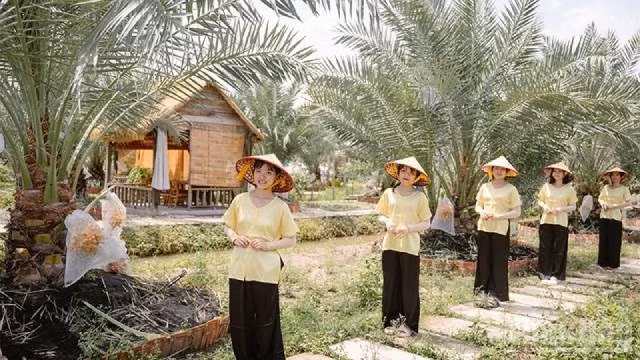 Visite du jardin écologique Chala Farm dans le quartier de Hong Ngu< Photo: nhandan.vn