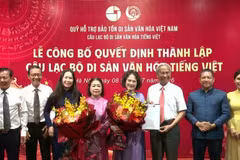 La cérémonie de lancement du Club du patrimoine culturel de la langue vietnamienne s’est tenue dans la matinée du 8 juillet, au Centre des activités culturelles et scientifiques du Temple de la Littérature – Quoc Tu Giam, à Hanoï. (Source : Comité d’organisation)