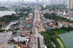 Le projet d'élargissement de la rue Tam Trinh, à Hanoï. Photo : VOV.