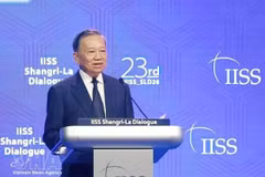 Le secrétaire général du Comité central du Parti communiste du Vietnam et président de la République To Lam lors du Dialogue Shangri-La, tenue à Singapour. Photo : VNA.