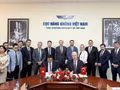 Cérémonie de signature du mémorandum d’entente. Photo : Autorité de l’aviation civile du Vietnam.