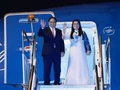 Le Premier ministre vietnamien Pham Minh Chinh et son épouse sont rentrés à Hanoï. Photo : VNA.
