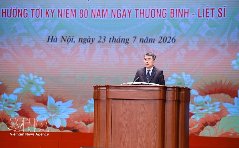 Le Premier ministre Lê Minh Hung lors de l'événement. Photo : VNA