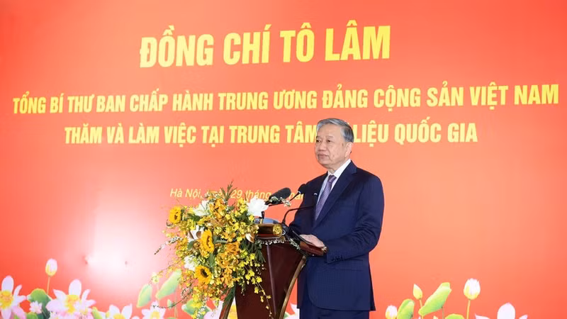 Le secrétaire général du Parti communiste vietnamien, To Lam. Photo : NDEL.