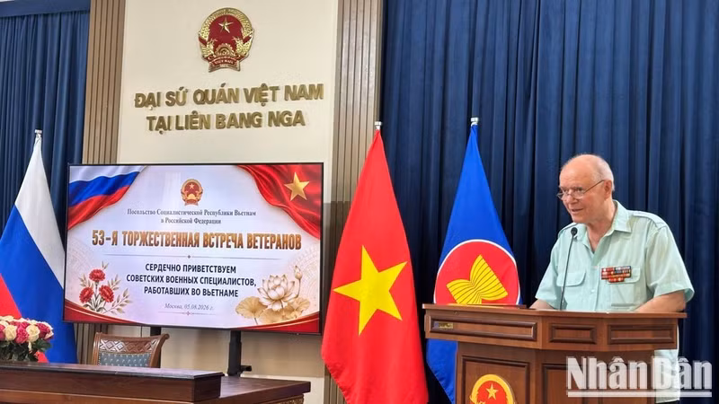 Nikolai Kolesnik, président de l'Association des anciens combattants russes ayant servi au Vietnam. Photo : NDEL