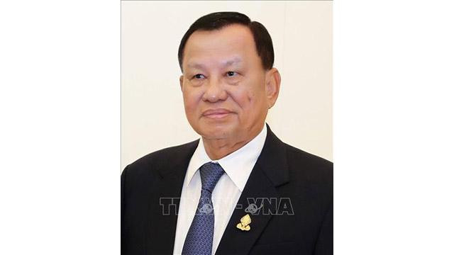 Le Président du Sénat du Cambodge, Samdech Say Chhum. Photo : VNA.