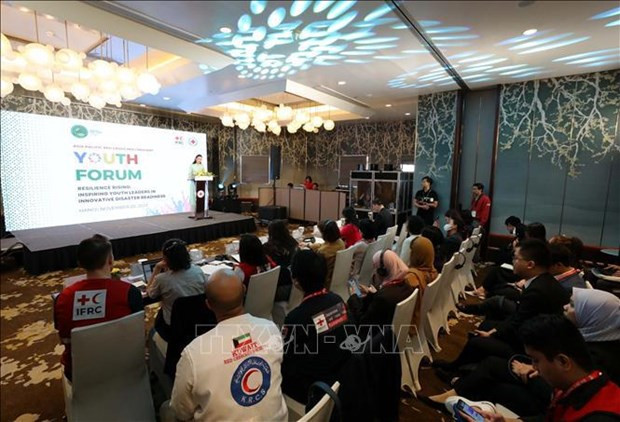 Vue du 4e Forum de la jeunesse Asie-Pacifique de la Croix-Rouge et du Croissant-Rouge, à Hanoi, le 20 novembre. Photo : VNA. Vue du 4e Forum de la jeunesse Asie-Pacifique de la Croix-Rouge et du Croissant-Rouge, à Hanoi, le 20 novembre. Photo : VNA.