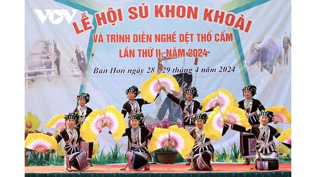 Le festival Su Khon Khoài est un rituel spirituel lié à la culture agricole. Photo : VOV. Le festival Su Khon Khoài est un rituel spirituel lié à la culture agricole. Photo : VOV.