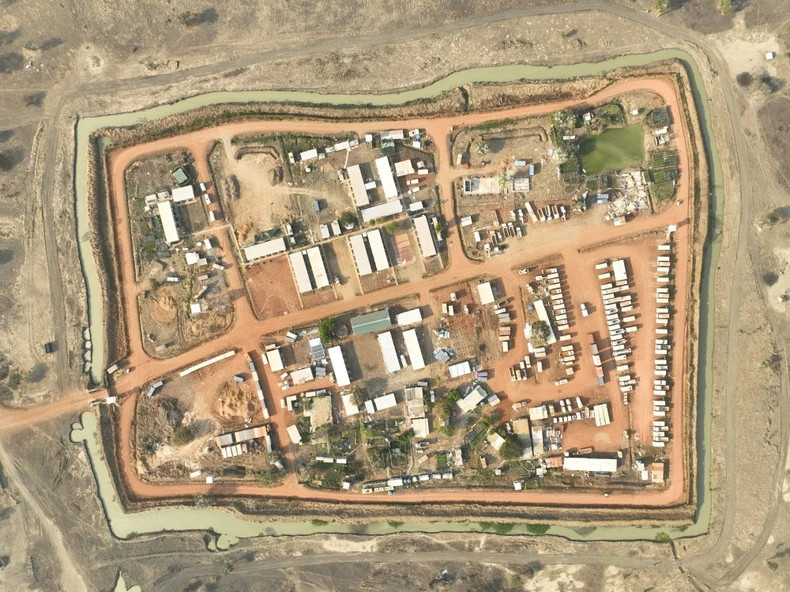 La maquette de la caserne Highway en février 2024. Photo : L’Unité de génie militaire du Vietnam à la FISNUA.