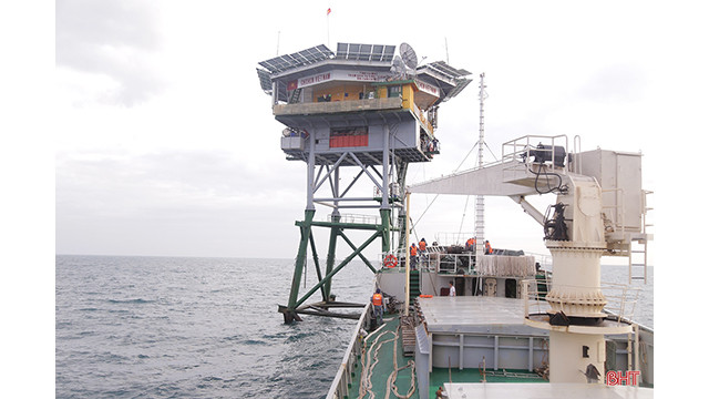 La plate-forme DK1/10. Photo : baohatinh.vn La plate-forme DK1/10. Photo : baohatinh.vn