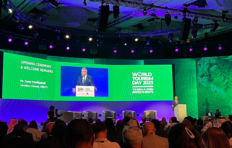 Le secrétaire général de l’OMT, Zurab Pololikashvili, prend la parole. Photo: Administration nationale du tourisme du Vietnam Le secrétaire général de l’OMT, Zurab Pololikashvili, prend la parole. Photo: Administration nationale du tourisme du Vietnam