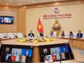 Lors de la réunion. Photo : ministère vietnamien de l’Industrie et du Commerce.