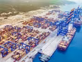 Port de fret à Thiruvananthapuram, en Inde. Photo : ANI.