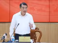 Le Premier ministre Le Minh Hung s'exprime lors de la séance de travail avec les autorités de la ville de Can Tho. Photo : VNA.