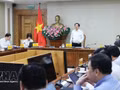Le vice-Premier ministre Ho Quoc Dung préside une réunion consacrée au projet de développement de centres de recherche, d’essai et de laboratoires clés au service des technologies stratégiques. Photo : VNA.