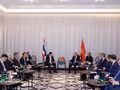 Le secrétaire général du Parti communiste du Vietnam et président de la République, To Lam reçoit Thammasak Sethaudom, président-directeur général du groupe thaïlandais SCG. Photo : VNA.