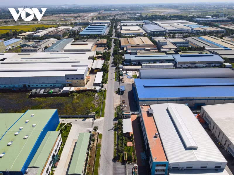 Vue panoramique du parc industriel de Thuân Thanh III, province de Bac Ninh. Photo : VOV. 