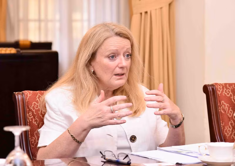La conseillère adjointe britannique à la sécurité nationale pour les affaires internationales, Sarah MacIntosh. Photo : baoquocte.vn.