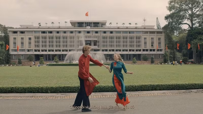 Image du Palais de l'Indépendance dans le film promotionnel. Photo : capture d’écran.
