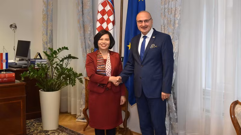 Le Vietnam et la Croatie disposent encore d’un grand potentiel pour dynamiser leur coopération dans l’économie, le commerce, l’investissement et la défense. Photo : Ministère croate des Affaires étrangères et européennes.