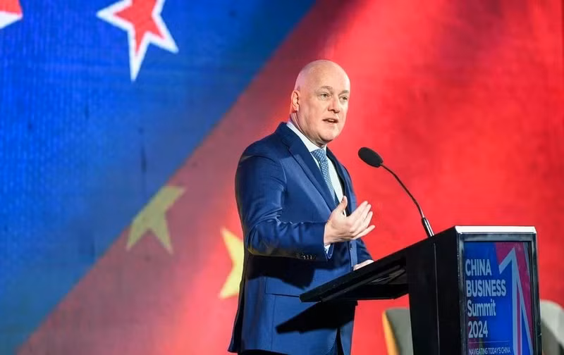 Le Premier ministre néo-zélandais, Christopher Luxon, s’exprime lors d’une conférence à Auckland, le 20 mai 2024. Photo : THX/VNA. 