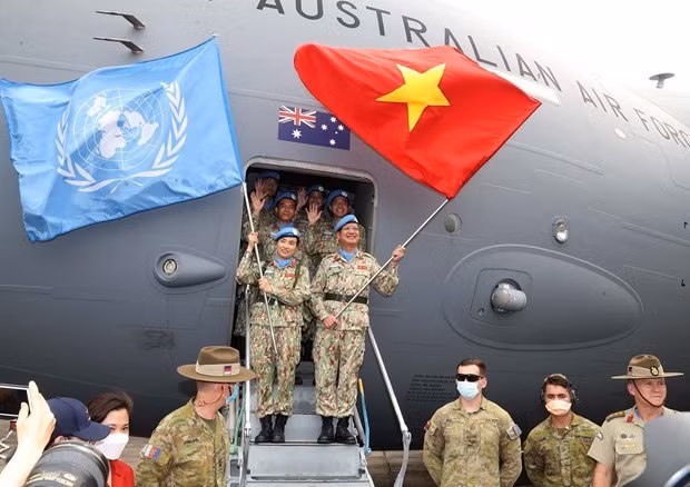 Casques bleus vietnamiens. Photo d'illustration : VNA.