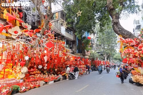 Depuis longtemps, la rue Hàng Ma est considérée comme un véritable «paradis» pour les habitants de la capitale qui viennent y acheter les décorations de Têt.