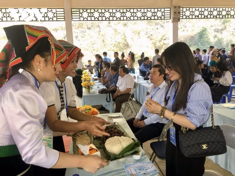 La Fête de la Dame Han permet de préserver et de promouvoir les valeurs culturelles uniques de l’ethnie Thai de la province de Lai Châu. Photo: VOV.