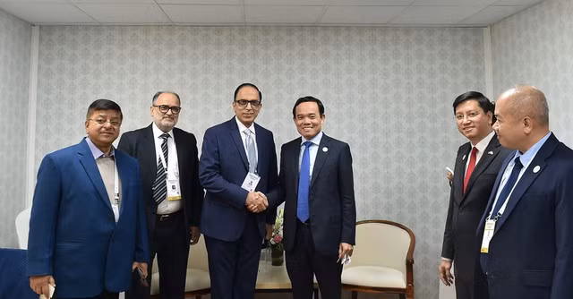 Rencontre entre le Vice-PM vietnamien, Trân Luu Quang (4e à gauche) et des responsables du groupe indien Uno Minda, le 10 janvier en Inde. Photo : baochinhphu.vn.
