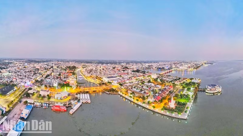 Un coin de la ville de Rach Gia, province de Kiên Giang. Photo : NDEL.