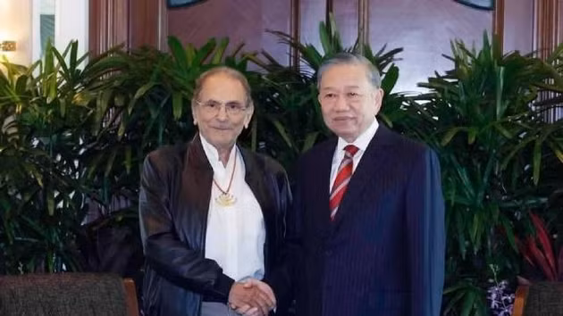 Le secrétaire général du Comité central du Parti communiste du Vietnam et président de la République, To Lam (droite) et le président du Timor-Leste, José Ramos-Horta. Photo : VNA.