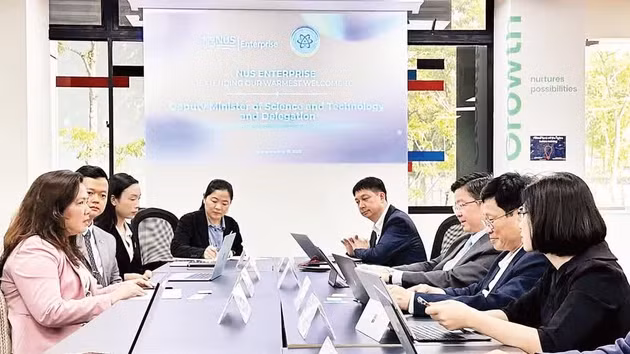 Les activités d’échanges sur la coopération Vietnam–Singapour en matière d’innovation. (Photo : ministère vietnamien des Sciences et des Technologies)